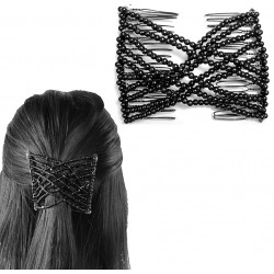 Accesoriu tip glamour pentru prins parul din metal cu pini de insertie PZS011OO - Neagra